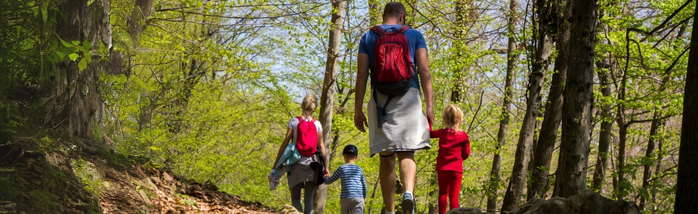 Family hiking